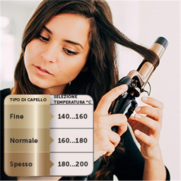 Arricciacapelli Revlon RVIR1159E2 45W Nero/Oro Rosa