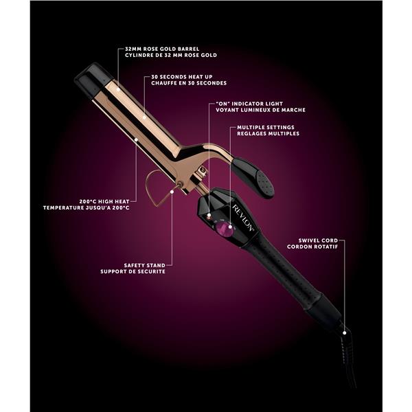 Arricciacapelli Revlon RVIR1159E2 45W Nero/Oro Rosa