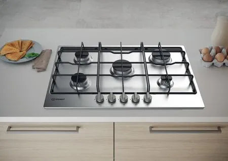 Piano cottura a gas Indesit THP 752 IX/I 5 fuochi 73 cm Inox
