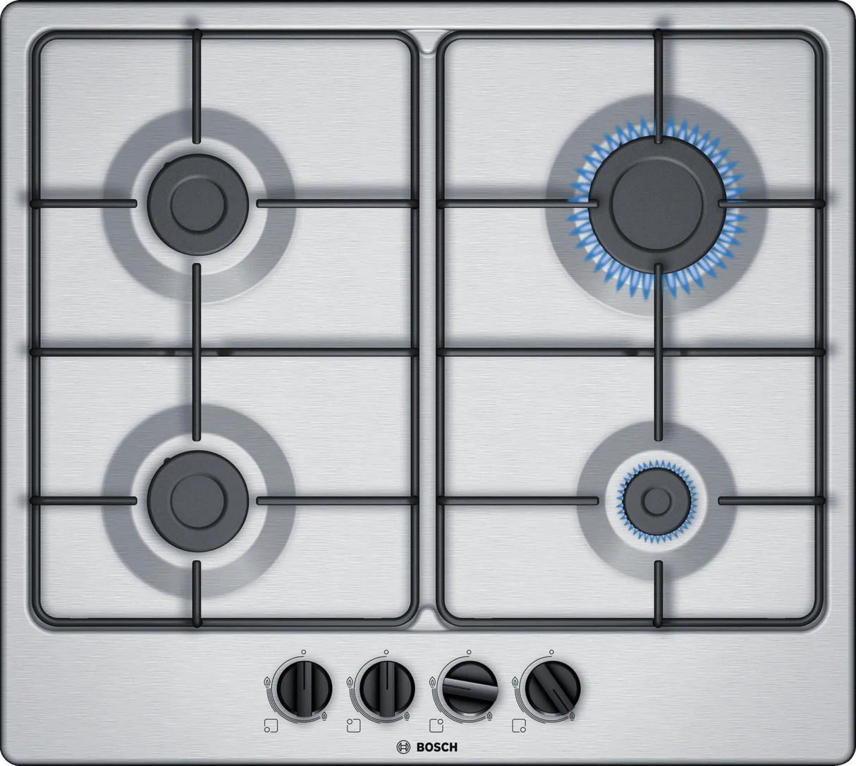Piano Cottura A Gas Bosch PGP6B5B85 60Cm 4F Inox