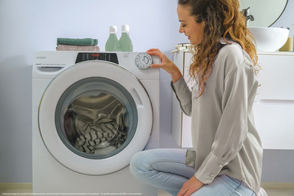 Lavatrice Candy RO 496DWM7/1-S Capacità 9 Kg Classe A-15% Wi-Fi Centrifuga 1400 Giri