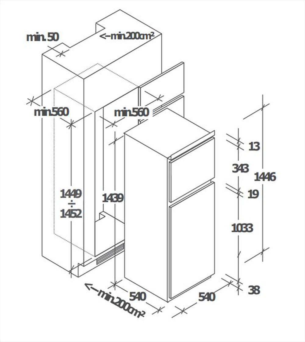 Frigorifero Candy CELDP2450H Doppia Porta Incasso Classe F