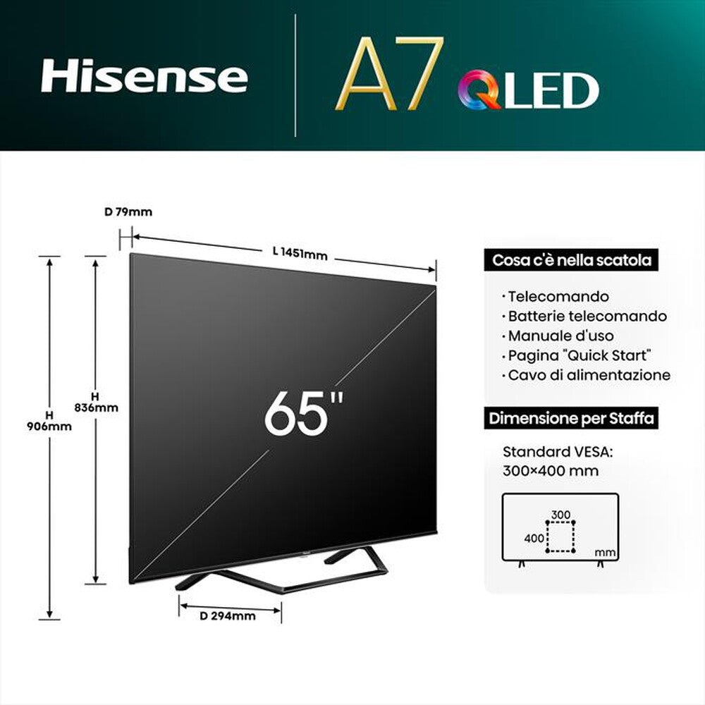 TV Hisense 65A79NQ Smart TV 65" QLED 4K