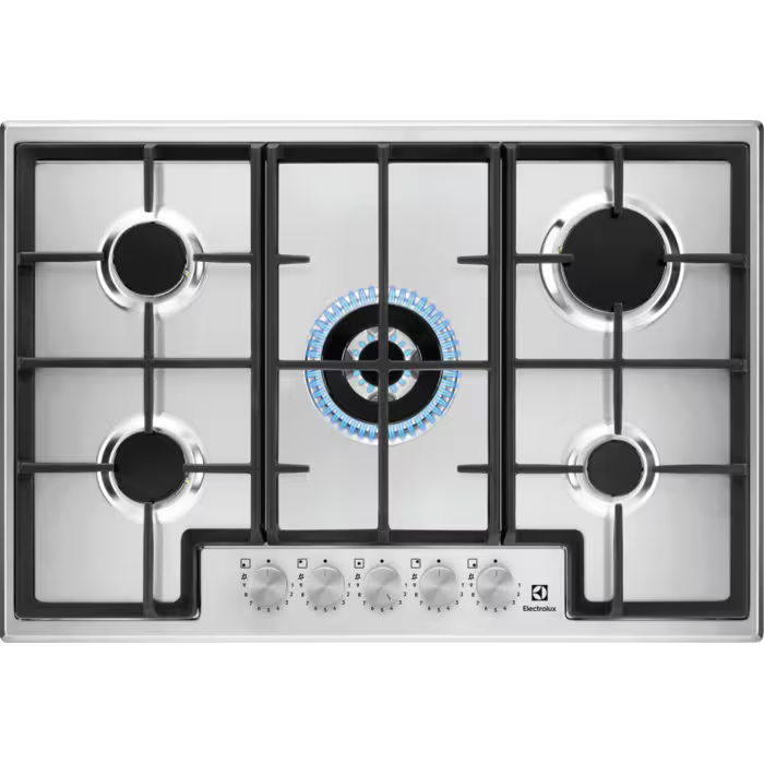 Piano Cottura A Gas Electrolux EGS75362X 75Cm 5 Fuochi Inox
