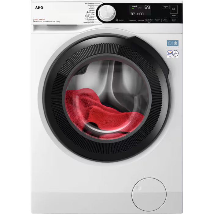 Lavatrice AEG LR7FD104V Serie 7000 ProSteam® UniversalDose – 10 kg, Classe A, PreciseWash, ProSense