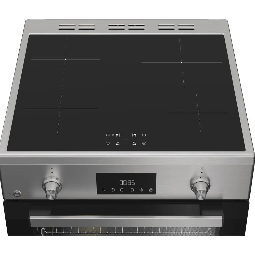 Cucina elettrica Hotpoint Ariston H6I8LMSAX 60 cm inox piano induzione Steam Assist