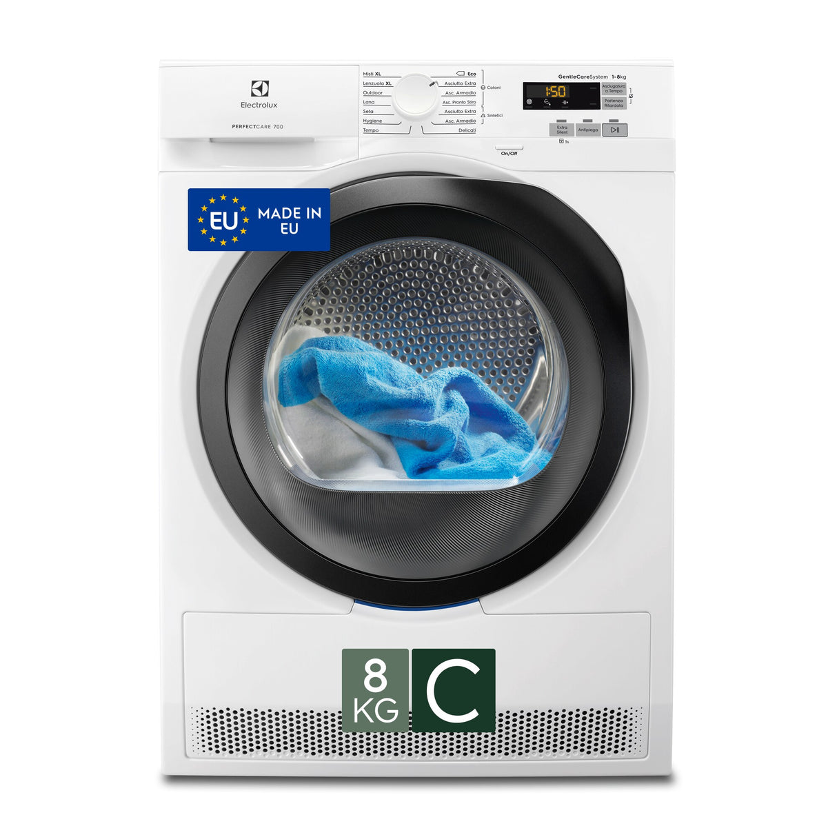 Asciugatrice Electrolux EW7H583B 8KG Classe C Pompa di calore PerfectCare