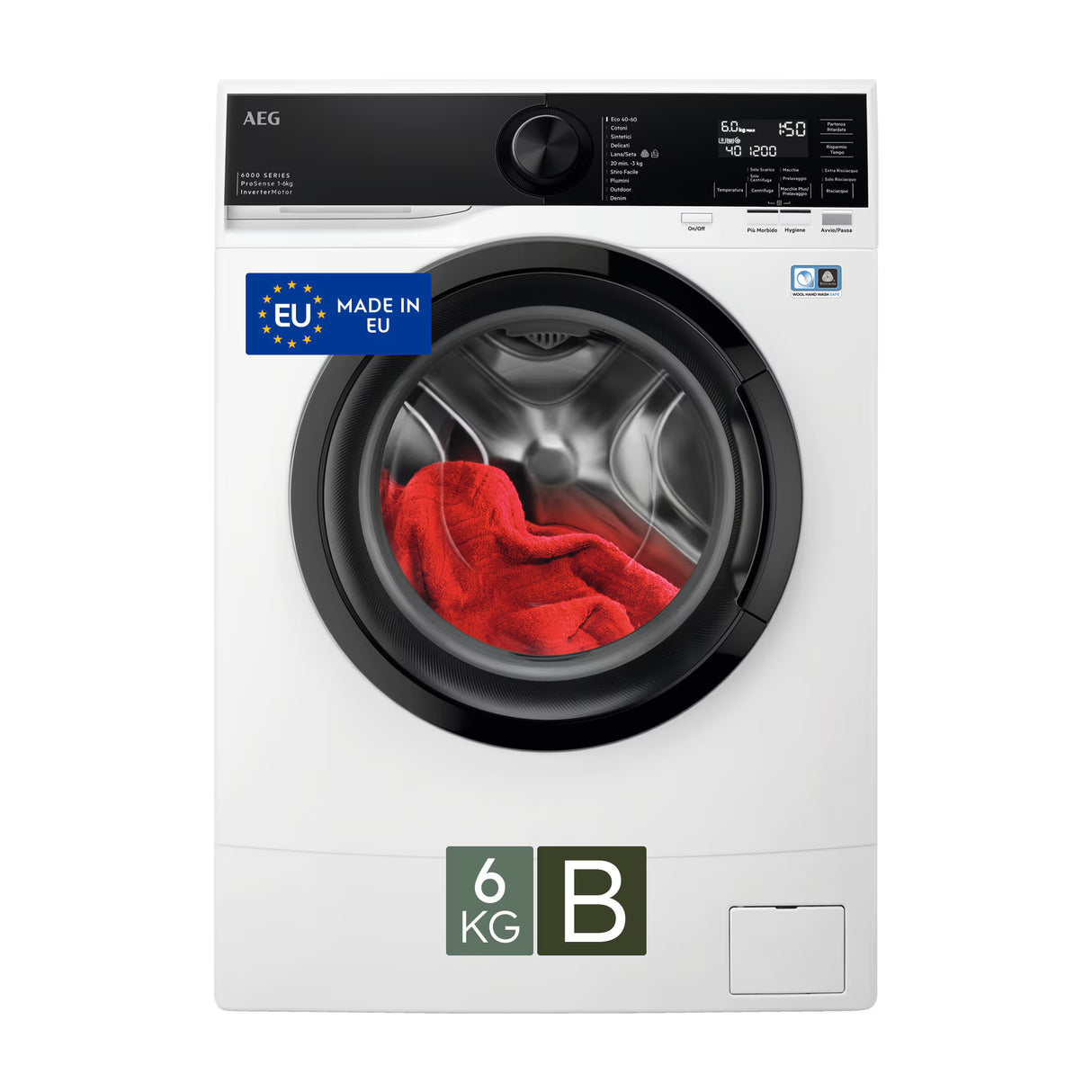 Lavatrice AEG L6SE62B 6KG Slim Carica Frontale Classe B 1200 giri