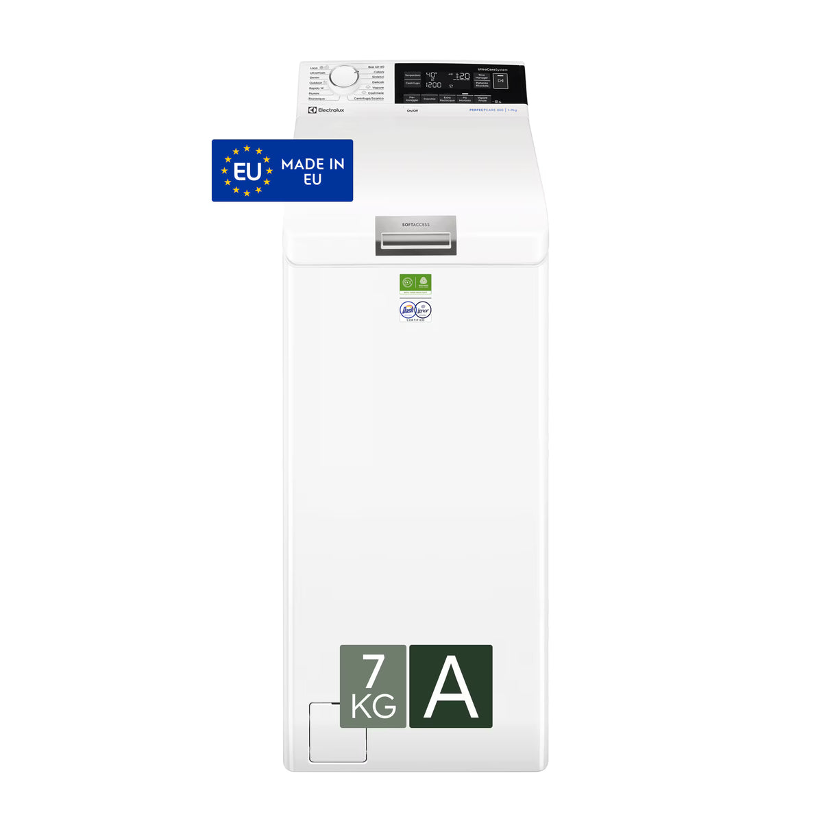 Lavatrice Electrolux EW8T337A Carica dall'Alto 7 Kg Classe A cm Centrifuga 1251 giri Funzione Vapore