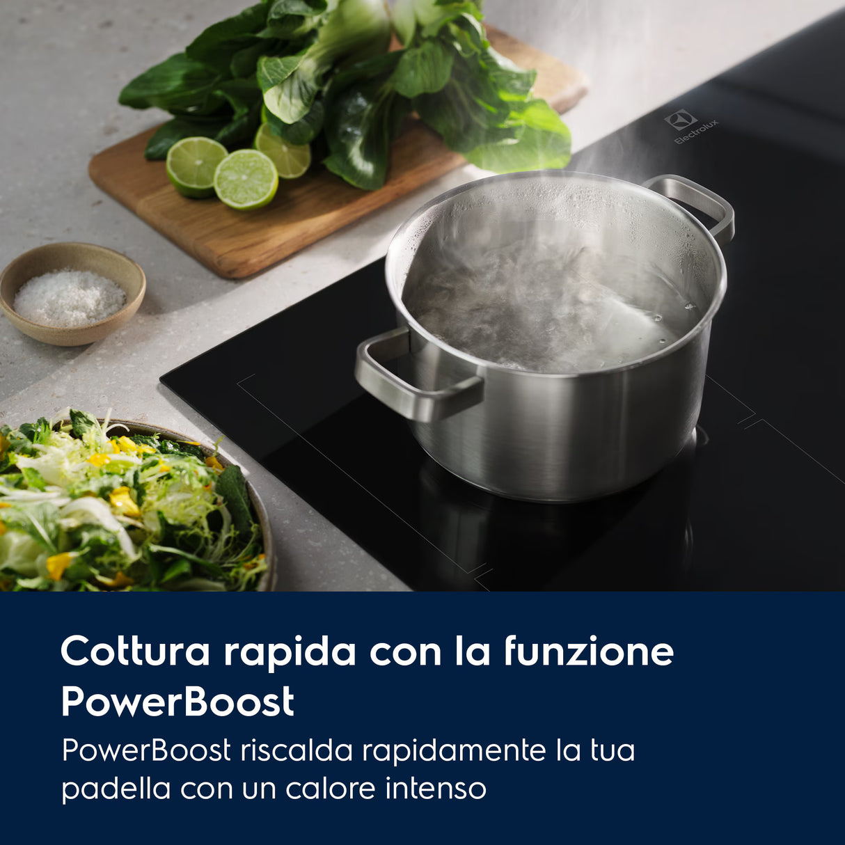 Piano cottura Electrolux LIT30230C Serie 300 Domino – 29 cm, 2 zone, Induzione, SliderTouch, Stop+Go