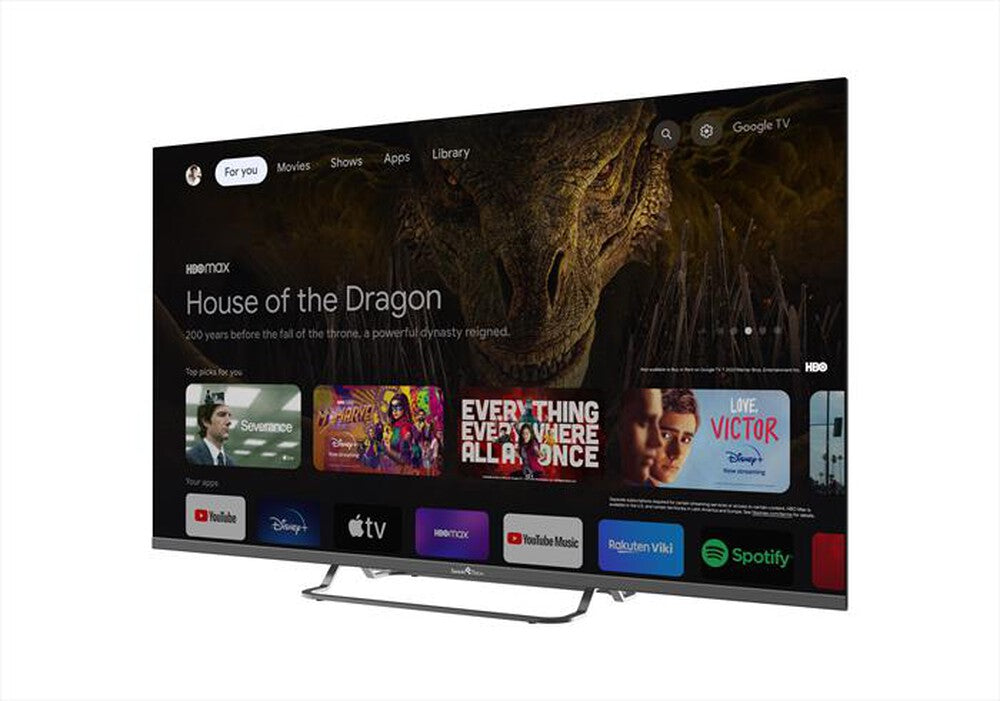 TV Smart Tech 43QG02V Google Tv 43" QLED 4K Quantum Dot