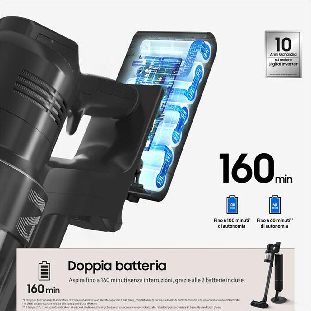 Scopa Elettrica Samsung VS90F40DEK/WA Satin Black