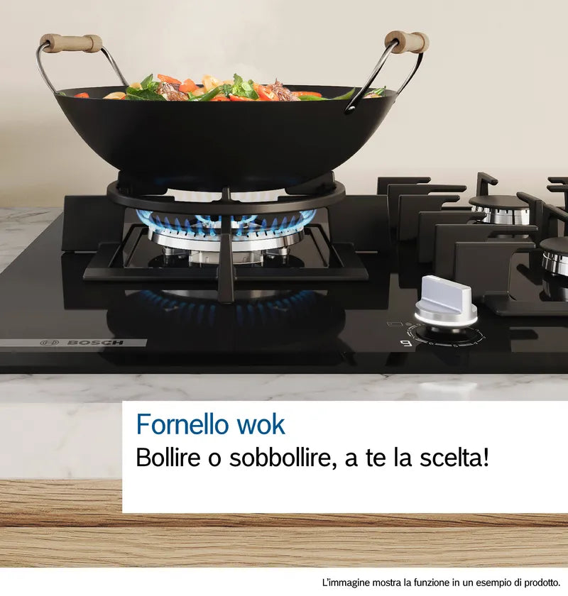 Piano Cottura A Gas Bosch PGQ7B5K90 5F 75Cm Inox