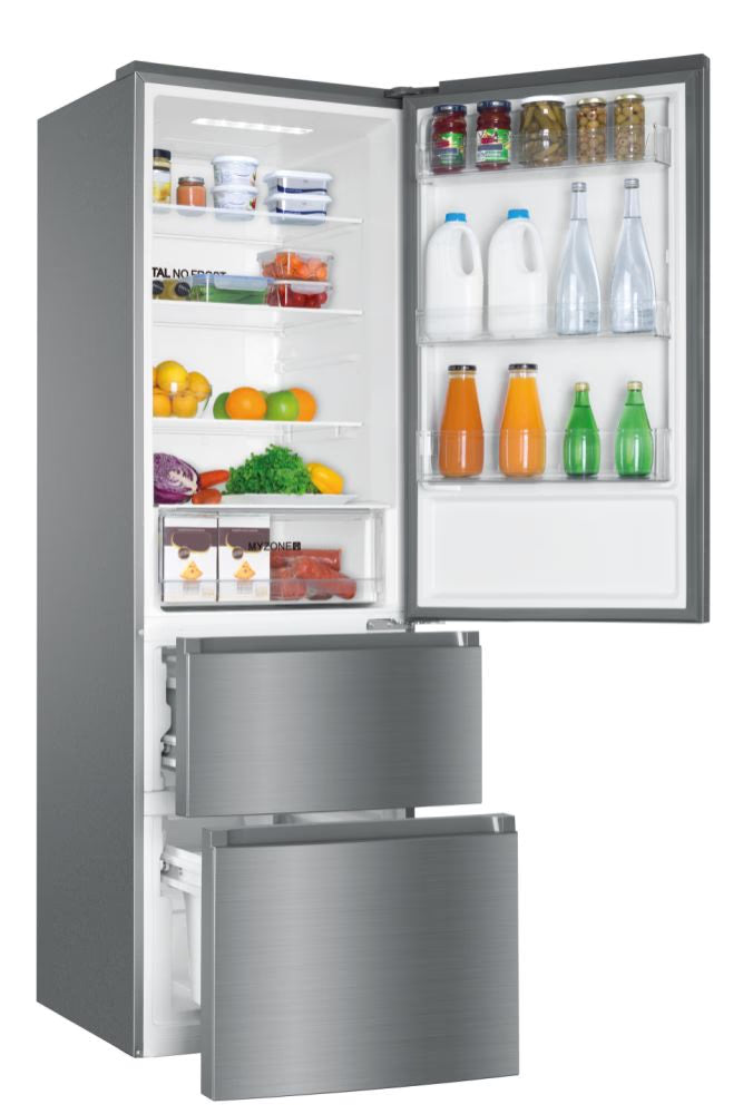 Frigorifero Haier HTR3619ENMN Combinato 3 porte Classe D Inox