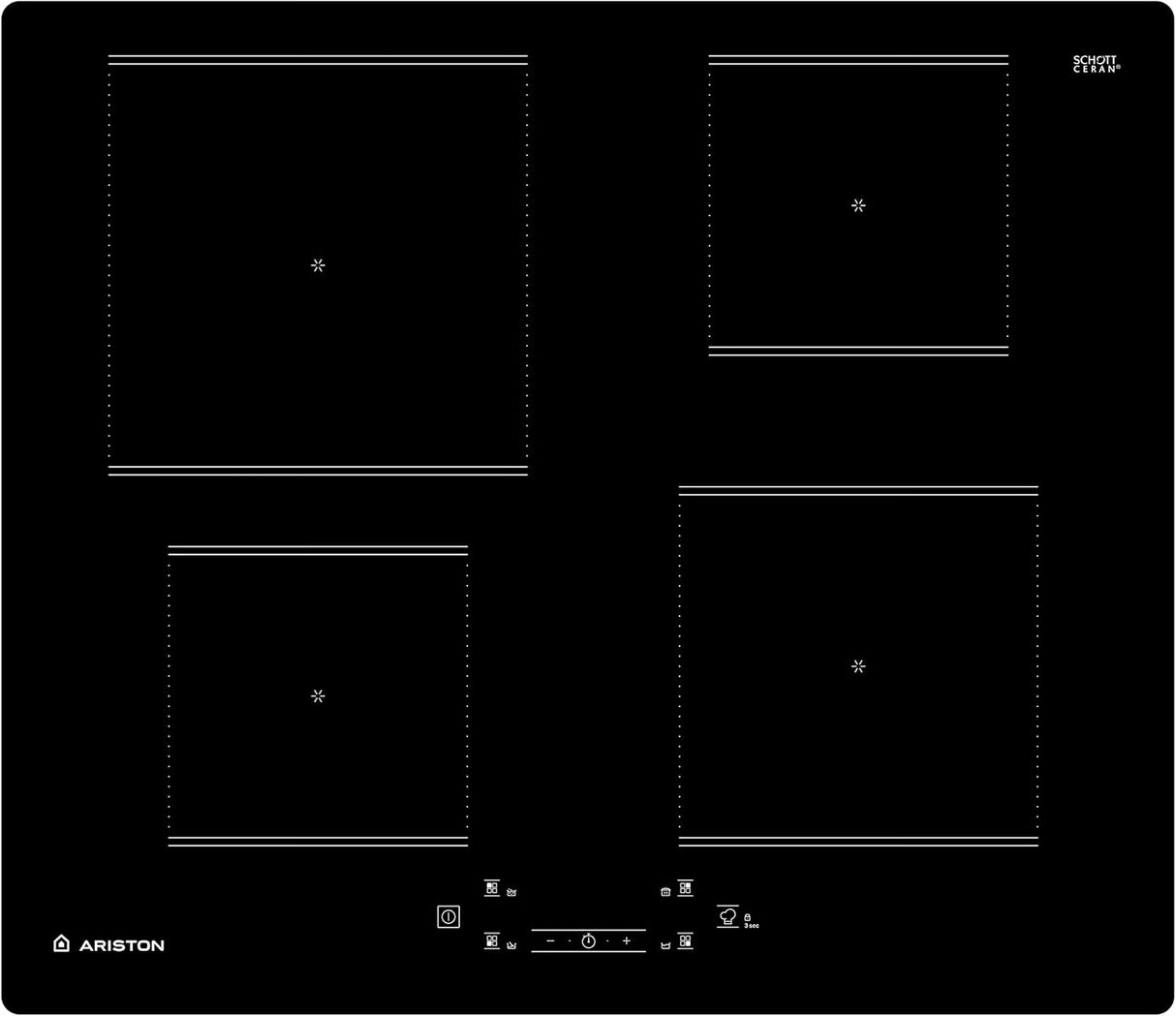Piano Cottura Induzione Hotpoint AQ0160SNE 60 Cm 4 Zone