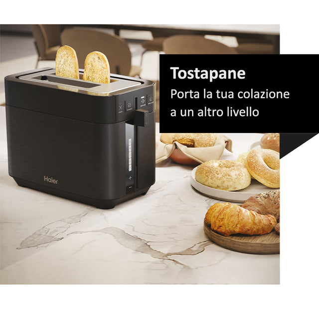 Tostapane Haier HTO5A3 011 I-Master Serie 5 Obsidian grey Acciaio inossidabile 2 scomparti extra-profondi 7 livelli