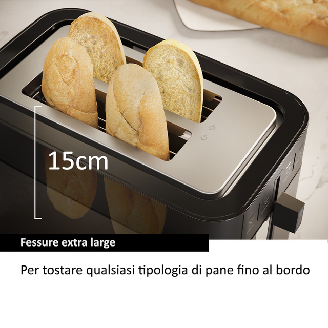 Tostapane Haier HTO5A3 011 I-Master Serie 5 Obsidian grey Acciaio inossidabile 2 scomparti extra-profondi 7 livelli