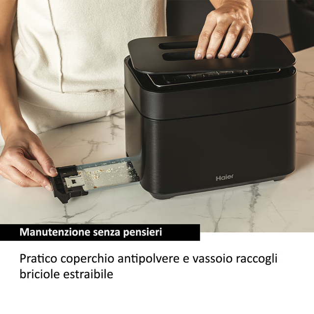 Tostapane Haier HTO5A3 011 I-Master Serie 5 Obsidian grey Acciaio inossidabile 2 scomparti extra-profondi 7 livelli