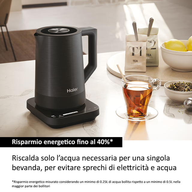 Bollitore Haier HHKE5A 011 Master 1,7L 2200W Nero 7 Temperature