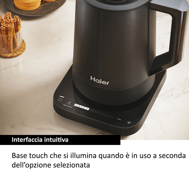 Bollitore Haier HHKE5A 011 Master 1,7L 2200W Nero 7 Temperature