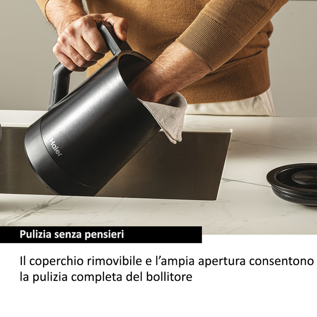 Bollitore Haier HHKE5A 011 Master 1,7L 2200W Nero 7 Temperature