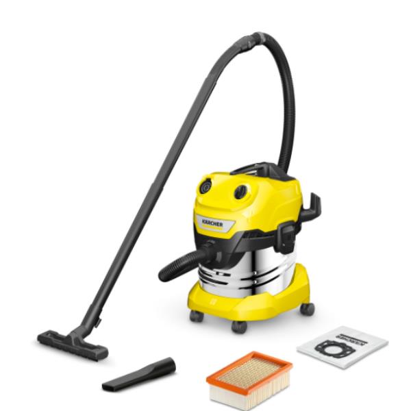 Aspiratore Karcher WD4SV-20/5/22 A Traino 1000W 20L Giallo