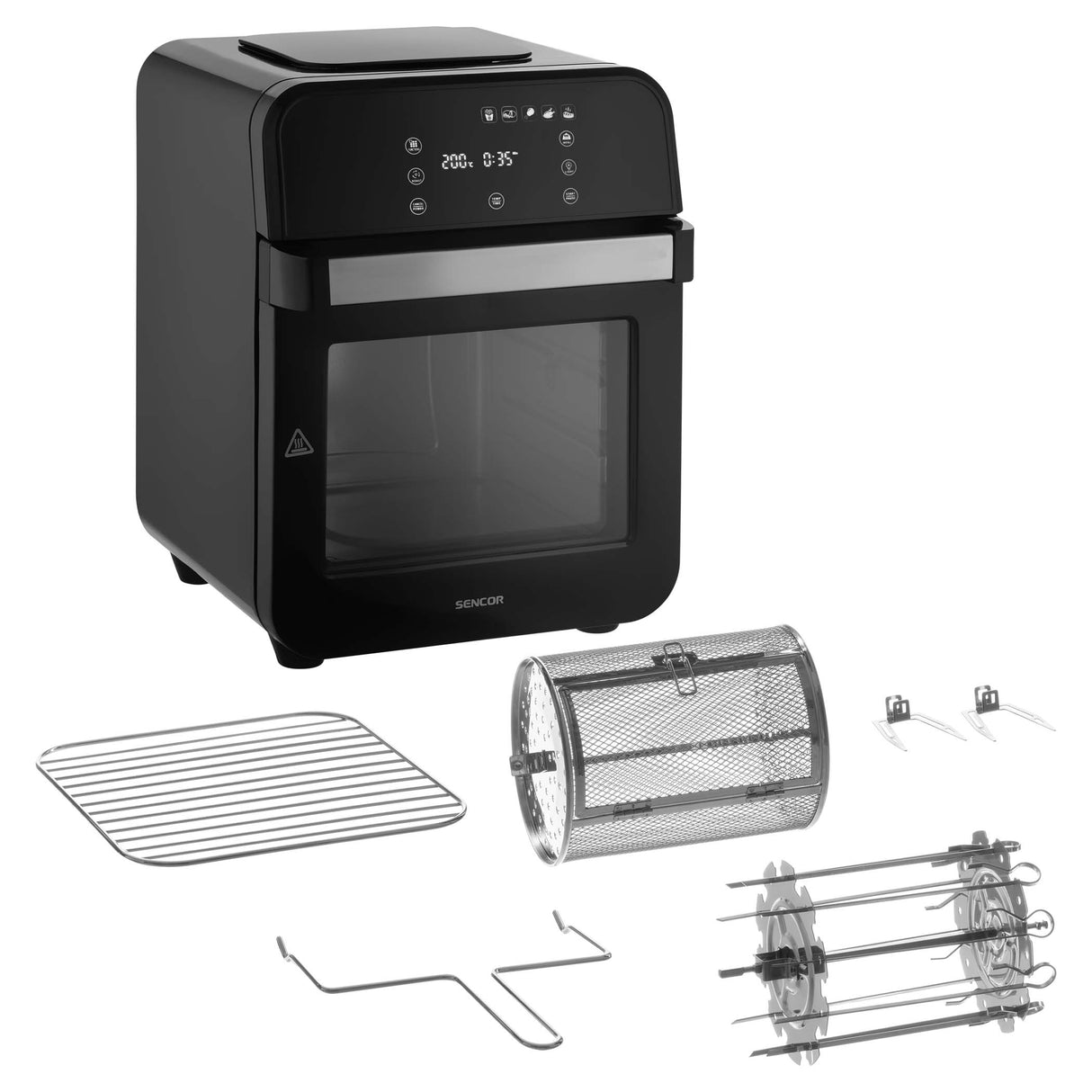 Friggitrice ad Aria Sencor SFR_5510BK Display LED 12 Litri Colore Nero 1500W