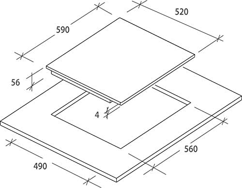 Piano cottura Induzione Candy CI642CTT/E1 4 Zone Colore Nero