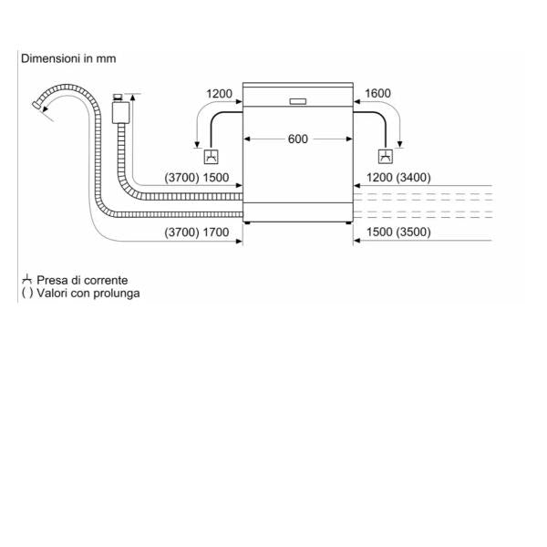 Lavastoviglie Bosch SMS2ITI33E Libera Installazione Classe E 12 Coperti 60cm HomeConnect