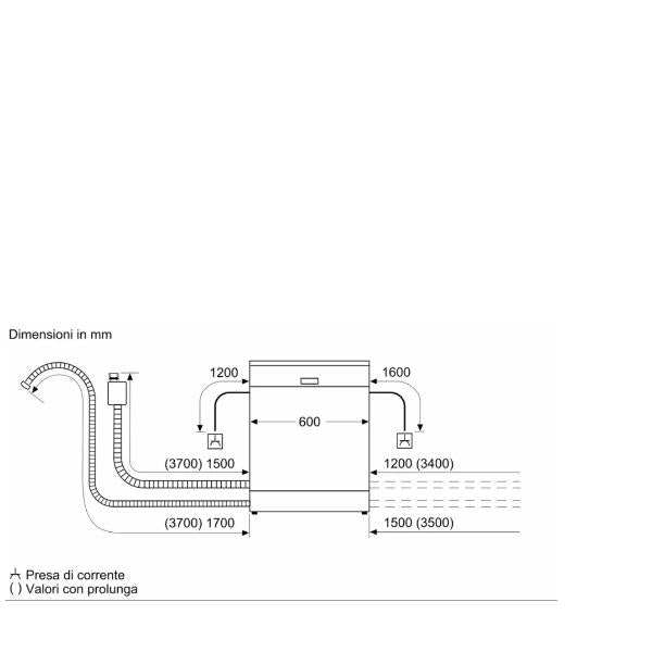 Lavastoviglie Bosch SMS4EVW08E Libera Installazione Classe B 14 Coperti 60cm HomeConnect