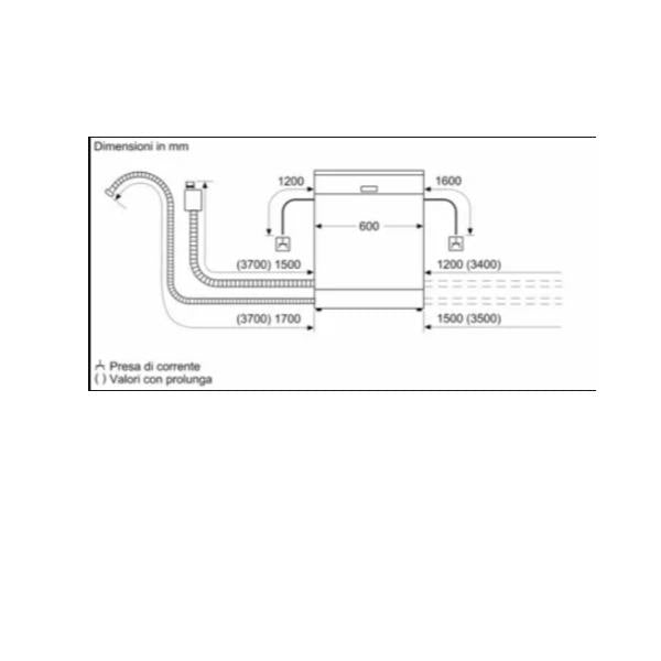 Lavastoviglie Bosch SMS4ECI28E da libera installazione Serie 4 60 cm Acciaio spazzolato anti-impronta HOMEC