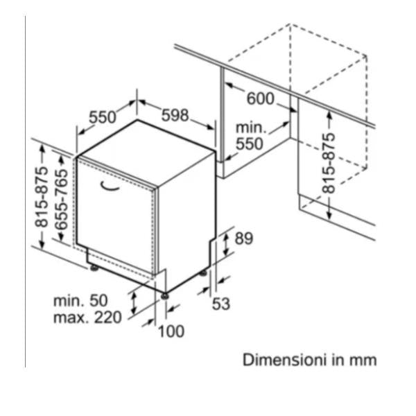 Lavastoviglie Bosch SMH4ECX27E Da incasso Classe A 14 Coperti 60cm HomeConnect
