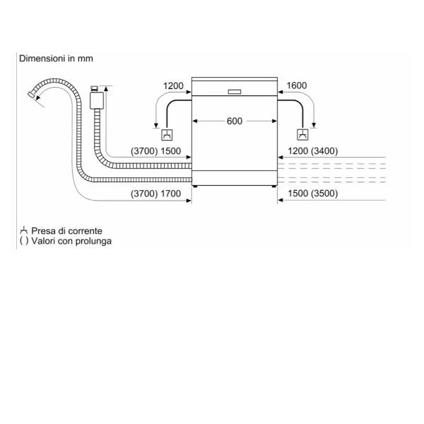 Lavastoviglie Bosch SMS6ECI15E Libera Installazione Classe A 14 Coperti HomeConnect