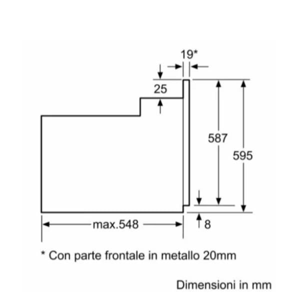Forno Bosch HBF011BA2 Da Incasso Elettrico Ventilato 3 Manopole Classe A 66L Nero