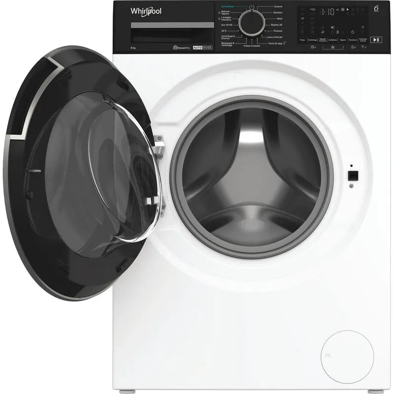 Lavatrice Whirlpool WPM911WADSIT 9 Kg Classe A Profondità 58 cm 1400 giri Inverter Vapore Wi-Fi colore Bianco