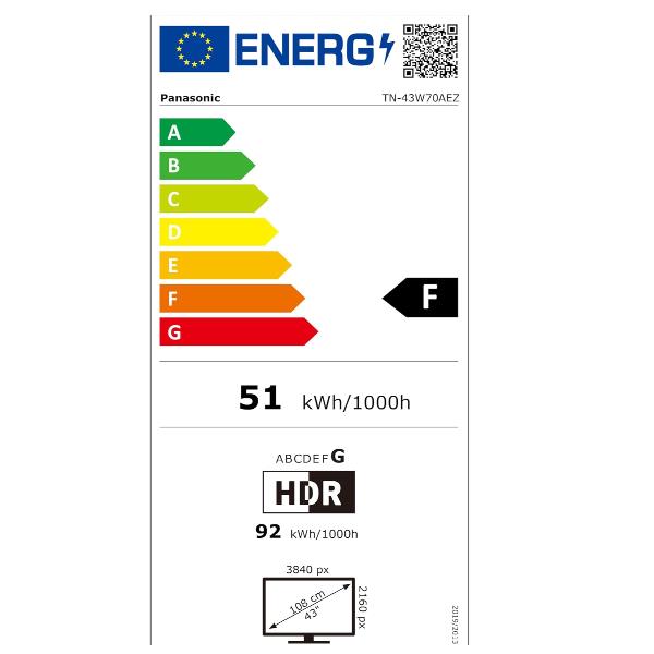 TV Panasonic TN-43W70AEZ Google TV 43" LED 4K Smart TV