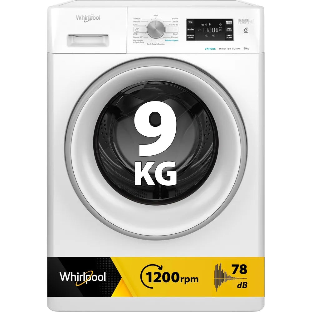 Lavatrice carica frontale Whirlpool FFB9269SV IT 9 kg 1200 giri