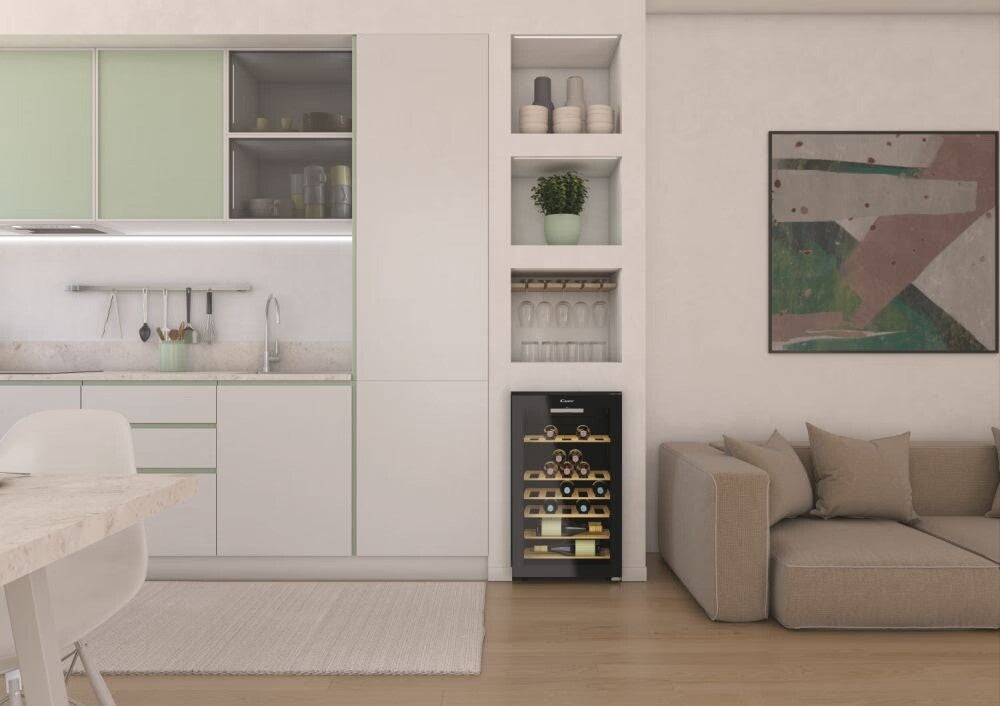 Cantinetta Candy CWC 150 MHF Libera Installazione Larghezza 49 cm 41 Bottiglie Nera Classe G