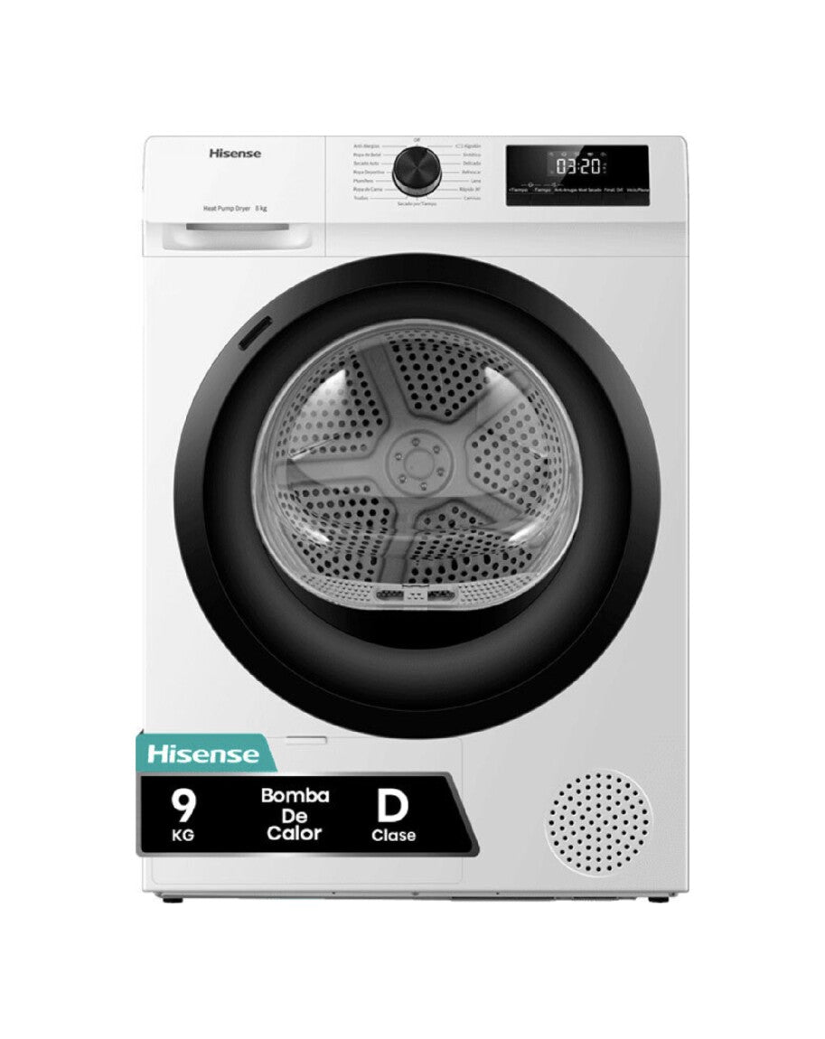 Asciugatrice Hisense DHQE900UWDC  9 kg  bianco 60cm.  Classe D