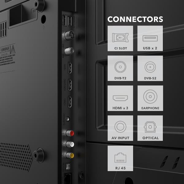 TV Smart Tech 43QW02V 4K UHD 43" QLED Web OS TV Smart TV