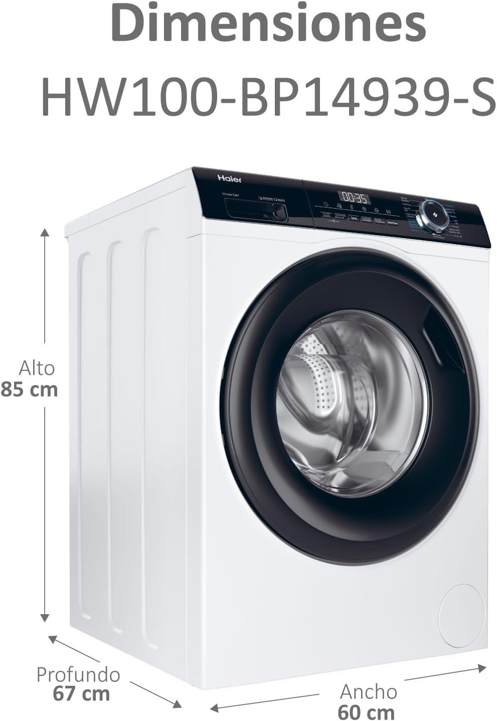 Lavatrice Haier HW100 BP14939 S I Pro Serie 3 10 Kg 1400 giri Classe A Bianca