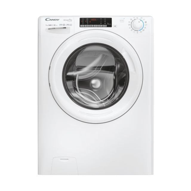 Lavatrice Candy CO 474TWM6/1-S carica frontale Smart Pro Inverter, Libera installazione, 7 kg, 1400 giri/min, Classe A, Bianco, L x P x A (mm) 600x488x850