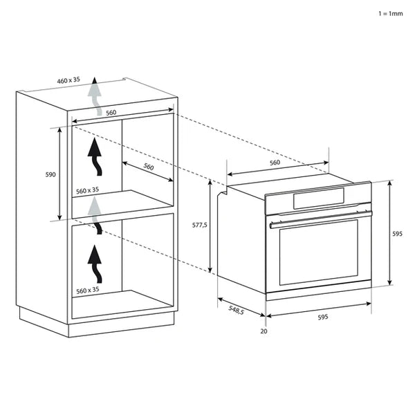 Forno Elettrico Ventilato Classic FCC604NAV 65 litri Avene Classe A+