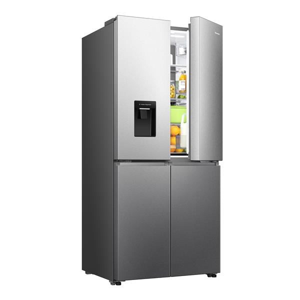 Frigorifero Hisense RQ5P470SMIE Libera Installazione Side by Side 4 Porte Slim Larghezza 80 cm Classe E Inox