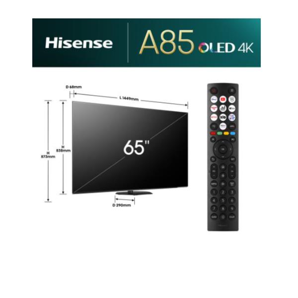 TV Hisense 65A86N 65" OLED 4K HDR 10+ Dolby Vision IQ HDR10+ Adaptive