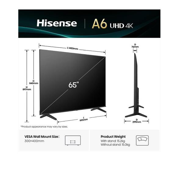 TV Hisense 65A69Q 65" 4K UHD SMART VIDAA
