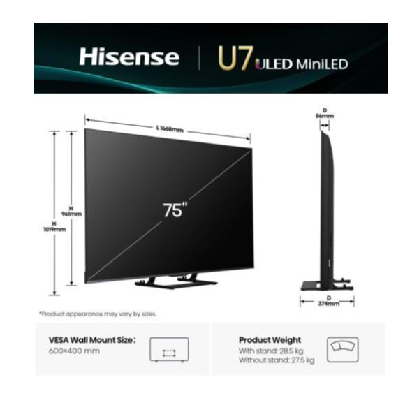 Smart TV Hisense 75U79Q75 U79Q MiniLED 4K 144hz