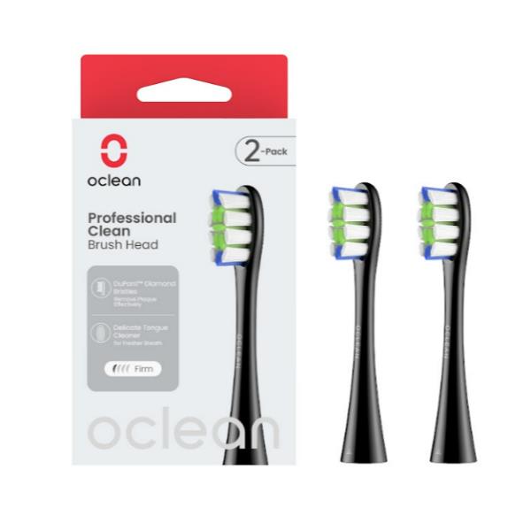 Testine Spazzolino Oclean PROFESSIONAL CLEAN 2 pezzi Nere