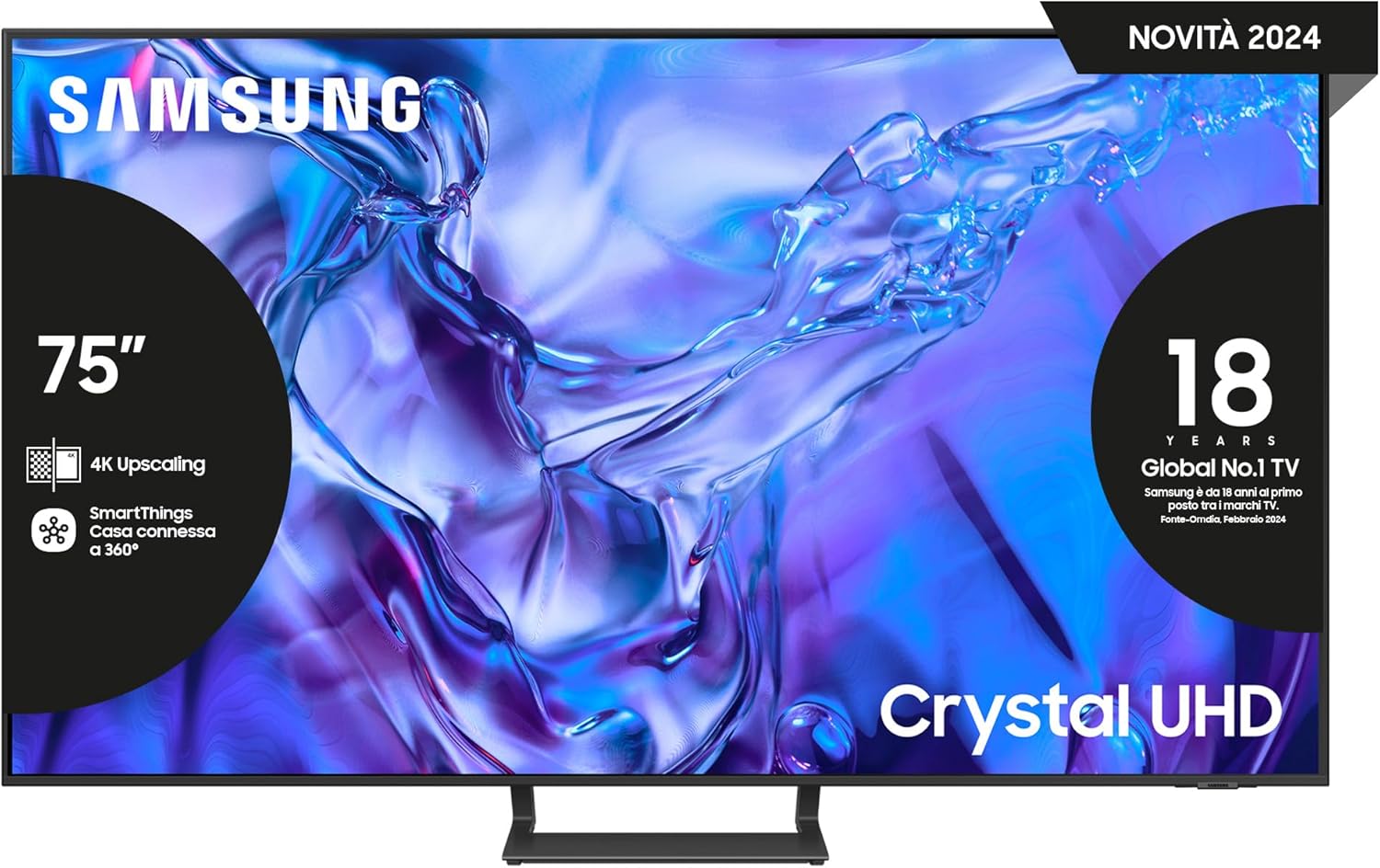 TV Samsung UE75DU8570UXZT Crystal UHD 4K 75” Smart TV Wi-Fi OTS Lite