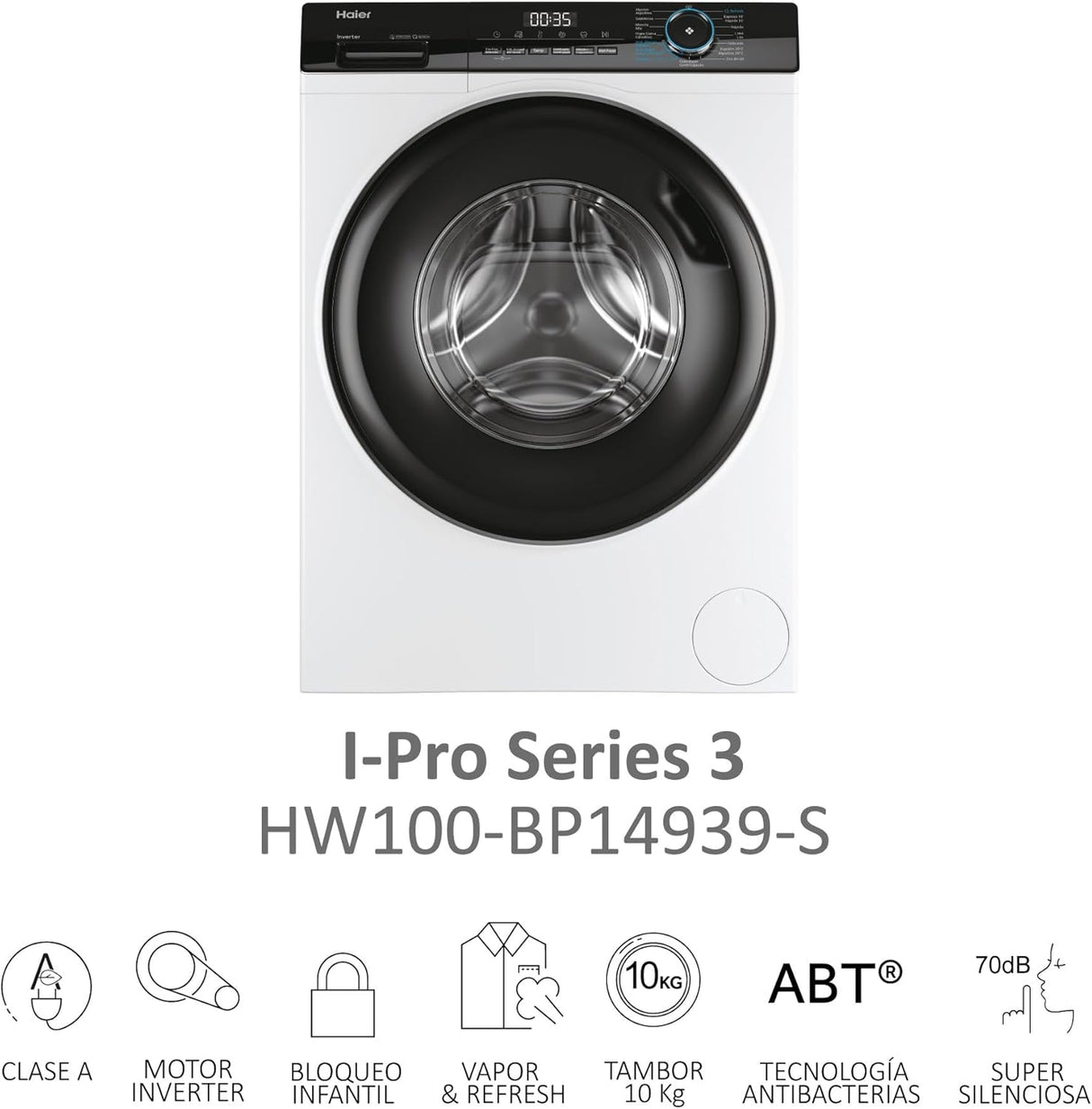 Lavatrice Haier HW100 BP14939 S I Pro Serie 3 10 Kg 1400 giri Classe A Bianca